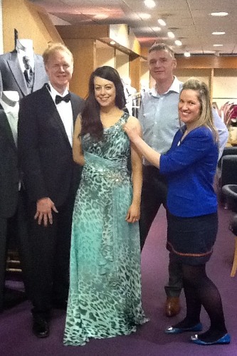 Brendan Jackson, Manager, Newry Credit Union and Andrea McCabe from Newry Credit Union are pictured with Liam Boyd from Louis Boyd’s and Aisling Rafferty from Berling Boutique preparing for Newry Credit Union’s 50th Anniversary Gala Black Tie Ball.